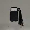 Keallce Case for iPhone 17 Pro 6.3'' Case Wallet, Crossbody Zipper Purse with RFID Blocking Card Slots Kickstand, Lanyard & Handstrap Flip Folio Leather Phone Cover for iPhone 17 Pro, Black