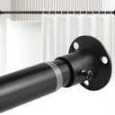 Black Shower Curtain Rod Wall Mounted Shower Rod Screw in Adjustable Shower Curtain Rods for Bathroom (Set of 1, 28 to 46")