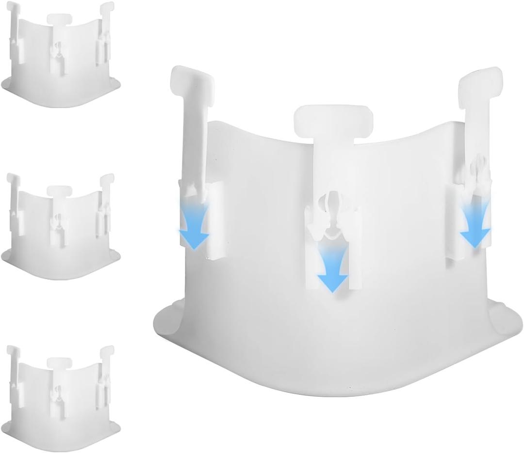 Bed Sheet Holders for Corners, 4 Pcs Adjustable Fitted Mattress Holders Organizer Clips Keep Sheets Firm & Tight in Place for All Bed Sizes (White)