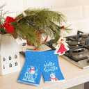 RZQIJ Lets Snow Winter Wonderland Towels Dish Towels Dishcloth, Snowman Winter Christmas Holiday Decor for Kitchen Bathroom Home, 16 x 24 Farmhouse Decoration Hand Towels Set of 2. (030)