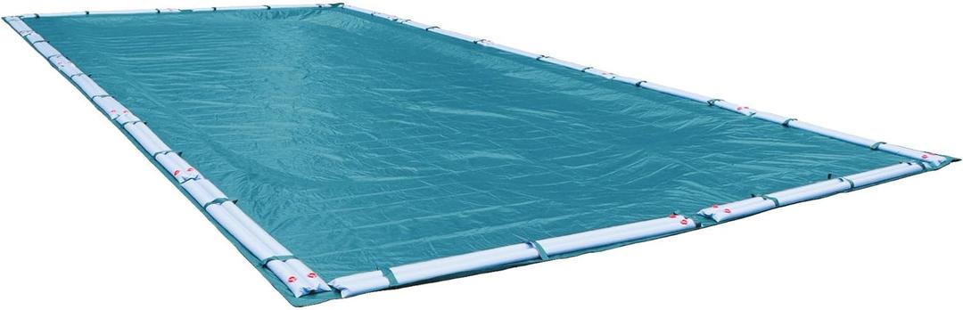 Robelle 18 x 40 ft Extra Heavy Duty Blue Winter Pool Cover for Inground Pools, 5 ft Overlap (23 x 45 ft Cover Size), Solid 10 x 10 Scrim, 2.91 oz/yd2, Style: 581840R-ROB