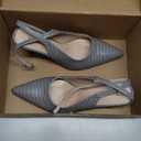 Soireelady Women's Slingback Heels Ankle Strap Pointed Toe Stilettos High Heel Beaded Pumps Dress Shoes 3.5 Inches (10)