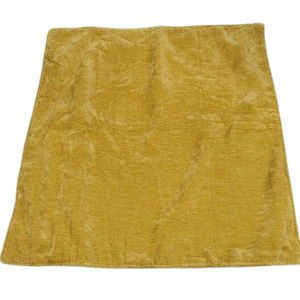 Mustard yellow fuzzy square pillow covers, 2 pack 19x20 inches