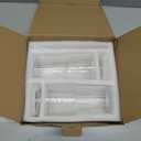 GOSCHE Glass Cups with Lids and Straws, 20oz Glass Cups Drinking Jar, Clear Iced Coffee Cups, Vintage Ripple Glass Tumbler for Water Coffee Tea, Clear, 2Pcs