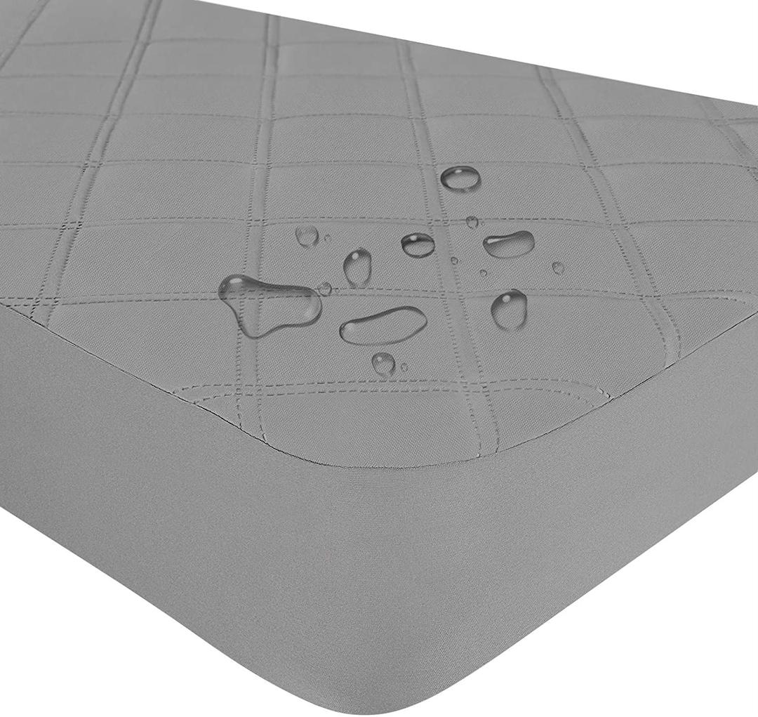 Yoofoss Waterproof Crib Mattress Protector, Quilted Fitted Crib Mattress Pad, Ultra Soft Breathable Toddler Mattress Protector Baby Crib Mattress Cover Breathable and Hypoallergenic (28''x52'') (28x52 Inch (Pack of 1), Dark Grey)