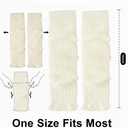 Leg Warmers for Women, Knit Boot Socks with Ruffle, Soft Acrylic Accessories for Cosplay, Dance, Winter Fashion