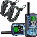 Walkie Talkies for Kids 22 Channel 2 Way Radio 3 Miles Long Range Handheld Walkie Talkies Durable Toy Best Birthday Gifts for 6 Year Old Boys and Girls fit Adventure Game Camping (Blue Camo 1)