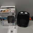 BLACK+DECKER Personal Ceramic Heater, Space Heater for Office Desk, Home Office & Personal Use Desk, 2 Heat & Fan Only Settings, Adjustable Thermostat, BHDC201, Black