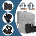 MUCHER 2 Pack Molle Pouches Tactical Pouches EDC Pouch Organizer Molle Bag Utility Pouch with 4 Carabiners for Outdoor Hiking Hunting Camping Training