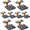 Silent Magnetic Door Ball Catch Adjustable Magnet Closet Door Catch Ball Replacement Hidden Latch Hardware No Noise for Invisible Closet Pantry Magnetic Lock Closing(Black,8 Pcs)