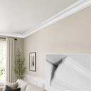 Art3d High Impact Crown Molding Trim for Ceiling, 10-Pack, 4.4" W, White, 10 Pack - 56 x 4.5 Inch