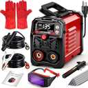 110V Portable Welding Machine, 2 In 1 Stick Welder/Lift Tig Welder Machine, 20-135A IGBT Inverter Mini Welder With Hot Start,Arc Force And Anti-Stick, For Home Diy Arc Welder Auto Repair(Red)
