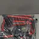 Folding Walkers for Seniors, Walker with Skis Lightweight 5'' Front Wheel Walker Height Adjustable Aluminum Standard Walker for Elderly and DisabledRed