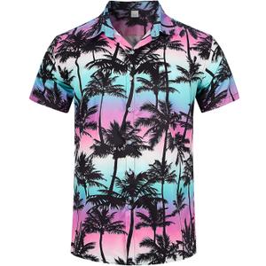 Goodstoworld Men's Novelty Hawaiian Button Down Shirts (M)