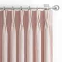 Light Pink Blackout Curtains for Girls Bedroom 84 Inches Length 2 Panels Set, Petty Memory Trained Pleated Soundproof Two Layer Thick Linen Heat Blocking Privacy Decorative Window Drapes 84 Inch Long