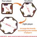 Marbles and Jokers Board Game Pegs and Jokers Real Solid Wood (Pine) Game Board Wooden for 2-8 Players 8 Game Boards 8 Colors 40 Marbles 4 Boxes Card(Vintage Flame), 14.17x4.7x0.6 Inches