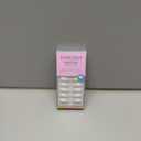 BTArtbox White Press On Nails Short - Soft Gel Press on Nails Almond, White Glue on Nails with Nail Glue, Reusable Stick on Nails in 16 Sizes, Cream Puff