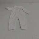 pureborn Unisex Baby Jumpsuit Infant Boys Girls Cotton Spring Fall Romper One-Piece Coverall Baptism Outfit White (6-9 Months, White With Silver Cross)