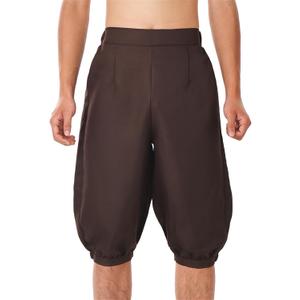 BLESSUME Retro Colonial Pants Renaissance Mens Knicker Pants Breeches (Brown, M)
