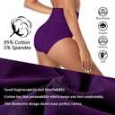 K-CHEONY Women's Underwear High Waisted Cotton Briefs Breathable Full Coverage Panties Multipack Regular and Plus Size (Red, XXL)