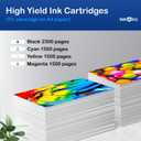 951 951XL Compatible for HP 951 Ink Cartridges Color Combo High Yield Pack Use with OfficeJet Pro 8600 8610 8620 8100 8630 8660 8640 8615 8625 251DW 276DW (2 Cyan, 2 Magenta, 2 Yellow, 6 Pack)