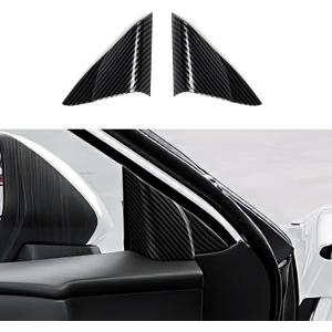 2PCS Interior Front Window A Pillar Post Cover Trim Carbon Color ABS Decal Sticker fits for Toyota Camry 2018 2019 2020 2021 2022 2023 2024 2025 2026 Accessories