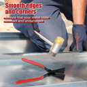 Hand Seamers Metal Sheet Metal Bender Tool, 2.4 Inch Steel Metal Bending and Flattering Pliers,Straight/45/90 Sheet Metal Tools Set(TD110)