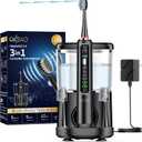 Electric Toothbrush with Water Flosser Combo,Sonic Flossing Toothbrush, Bl | 3-in-1,5 Brush Modes,500ML Tank,Gum Care,Braces Friendly ,Bridge Cleaning Sonic Toothbrush & Water Flosser Combo