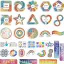 160PCS Anxiety Sensory Stickers, Calming Stress Relief Strips | Textured Calm Strips, Breathing Mindfulness, Anxiety Relief Tape, Office Classroom Desk Decor, Gift for Teens Adults