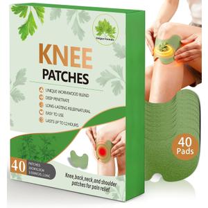 Knee patches for pain relief bone on bone Conforming Knee Patch - herbal knee patch Flexible Adhesive Heat Application 40 Pads