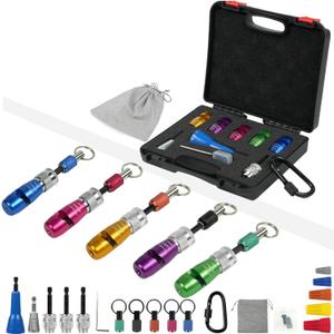 2025 Upgraded Wire Stripper for Drill (14-12-10-8-6 AWG) - Electric Universal Wire Stripper Tool for Drill, Includes 5 Pcs Wire Strippers, 2 Pcs Wire Twisters, 5 Pcs Wire Nuts3 Connector And a Buckle