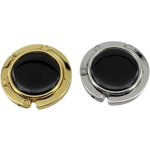 2 Pack Foldable Purse Hook Folding Women's Handbag Hangers Hooks for Desk, Gold Purse Table Bag Holder Mixed Color(Gold & Silver)