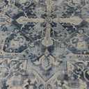 RUGGABLE Washable Vintage Area Rug  Kamran Admiral Blue 9x12, Stain-Resistant, Non-Slip with Standard Pad  Large Machine Washable Rugs for Living Room, Bedroom, Hallway, Entryway & Office