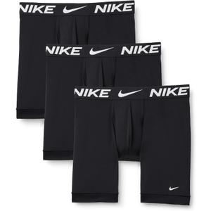 Nike Men's Essential Micro Stretch Long Leg Boxer Brief Underwear (3-Pack, XL)