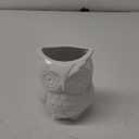 Comfify Owl Utensil Holder Decorative Ceramic Cookware Crock & Organizer, in Lovely White Color - Utensil Shaped Caddy and Perfect Kitchen Ceramic Decor Gift for Countertop - 5 x 7 x 4 Size