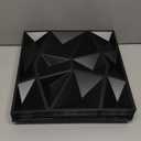 Art3d Decorative 3D Wall Panels in Diamond Design, 12"x12" Matt Black for Home and Office Decor (33 Pack)