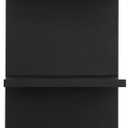 Wooden 5 Tier Wall Shelf,Vertical Column Floating Storage Home Decor Organizer,Floating Shelf Wall Decor Shelves for Bedroom, Living Room,Vanity(Black) (1 pcs)