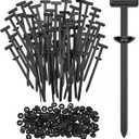 100 Pcs Nylon Universal Cable Tie Buckle - New Organisateur Serre Cable,Rivet Plastique Plastic Cable Ties Tool Fasteners Suitable for Car Daily Repair Home & Garage