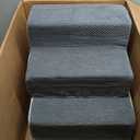 Dog Steps for High Beds - Dog Stairs 2 in 1 with Zippers Suitable for Small Dogs, Foam Pet Stairs with Non Slip Bottom Grey 5 Steps, Grey