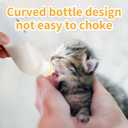 5Pack Kitten Bottle for Nursing Puppy Milk Kitten Bottles Feeding Kit Silicone Nipple for Newborn Pets Kittens, Puppy,Squirrel (Yellow)
