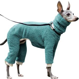 Esobo Fashion Winter Dog Warm Coat Jacket Four-Legged Neck Warm Pet Sweaters for Small Medium Large Dogs (Lake blue), Size: XX-Large