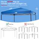 1010 Canopy Replacement Top, Pop Up Canopy Replacement Tent Cover for Straight Leg Frame, Waterproof Canopy Top Cover for Garden Patio Camping (Top Only)(Blue)