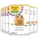 Simple Mills Organic Seed Crackers, Garlic & Herb - Gluten Free, Vegan, Healthy Snacks, Paleo Friendly, 4.25 Ounce (Pack of 6)