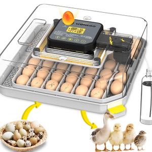 Incubators for Hatching Eggs Egg Incubator for Lab Home Farm with Automatic Egg Turning for Chicken, Ducks, Goose, Quail 48 Eggs