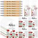 60 Sets Mothers Gifts Christian Bible Verse God Bless Mothers Pens Religious Notebooks Christian Gift Cards with Bags Twine for Women Church Sunday School (Rose)