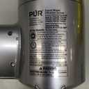 PUR Plus Horizontal Faucet Mount Filtration System with 3-in-1 Lead Reducing Filter, Water Filter for Sink, Lasts 100 Gallons, Compatible with Sinks with External Aerators, Metallic Grey