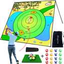 Battle Golf Chipping Game,Upgrade 80x80 Large Chipping Mat,Play Outdoor Sticky Golf for Adults,Unique Multiplayer Indoor Outdoor Friends Family Yard Target Game