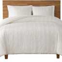 UGG King Size Comforters Set, Faux Fur Extra Soft Comforter Set King, Oversized Fluffy Reversible Cream Micromink Bedding with 2 Zipper Pillow Shams, Luxury White Bed Decor, Snow, Alondra