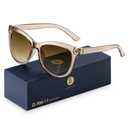 EASY READ Bifocal Reading Sunglasses for WomenFashion Sun Readers UV400 Protection(Magnification 1.50,Brown)