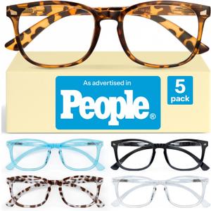 CCVOO 3.5 Reading Glasses for Women, Eye glasses, Blue Light Readers for Women, Cheaters (*C1 Mix)